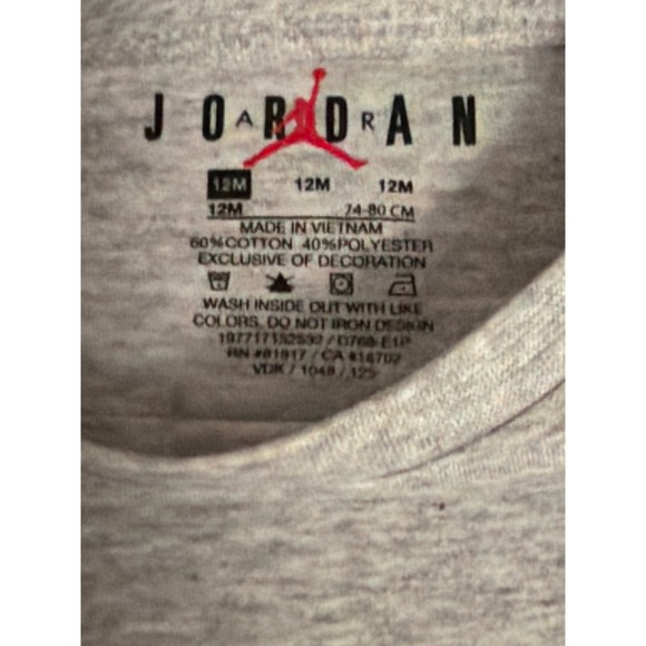 Jordan Toddler Boys 12M T-Shirt only 65D768-E1P - Picture 4 of 5